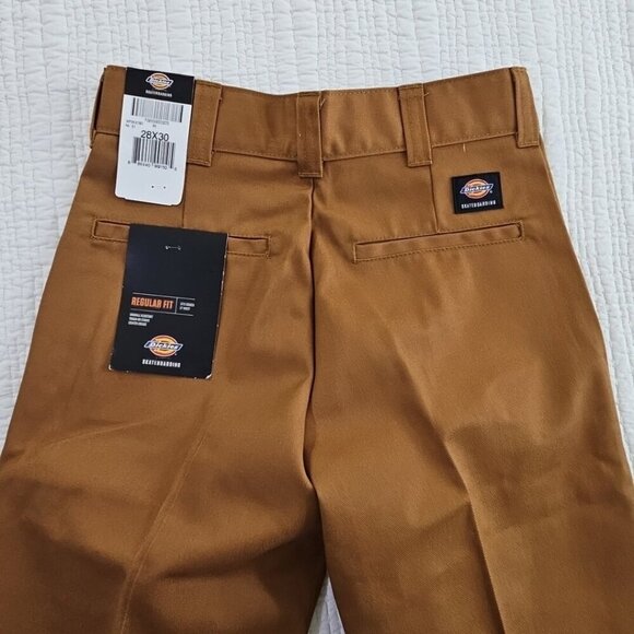Dickies Skateboarding Flex Regular Fit Pants 28x30 Sepia Brown Creased NEW NWT - Picture 5 of 13